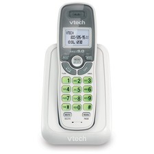 VTech CS6114 DECT 6.0 Cordless Phon ID/Call,White/Grey 3.50 x 3.50 x 7.00 Inches