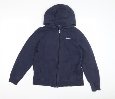 Nike Hoodie Jungen UK-Größe 12 Jahre blau durchgehender Reißverschluss
