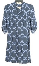 Banana Republic Women’s Dress 8 Blue White Shift Half Sleeve Pullover 