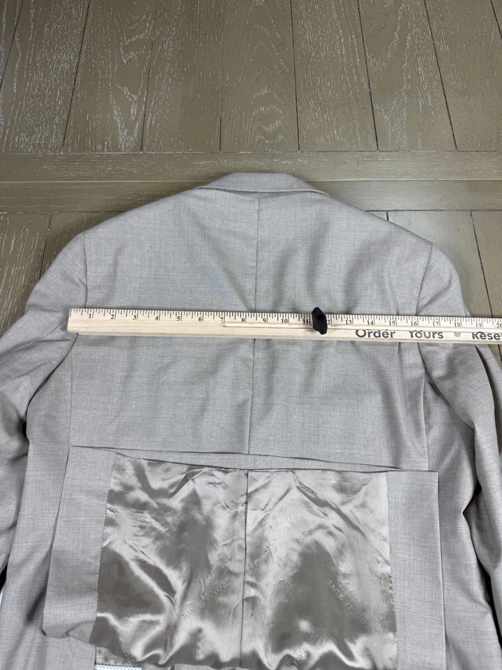 Abrigo deportivo Jack Victor para hombre 38R beige arena 100 % lana blazer a medida clásico Foto 4 de 4