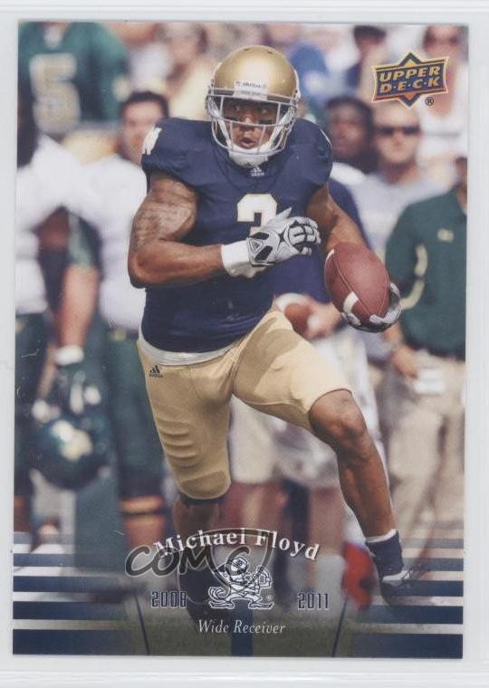 2013 Upper Deck University of Notre Dame Michael Floyd #85 0c6
