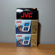 JVC 8mm MP-120 Video Cassette Tape VHS-C P-6120JDU 2 Pack Lot New Sealed Blank