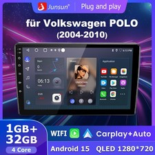 Android15 Autoradio Für VW Polo 9N 2004-2010 Carplay GPS Nav WIFI BT FM DAB+ 32G