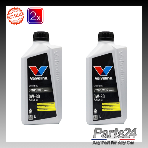 2x Valvoline SynPower ENV C2 0W-30 0W30 Fully Synthetic Engine Oil - 1 Litre 1L