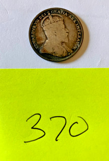 1909 Silver Canada 25 cent coin no reserve auction!! (370)