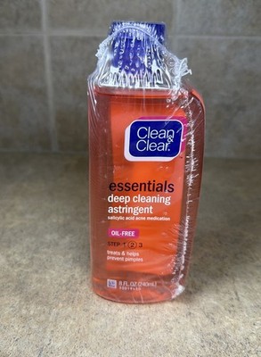 Clean & Clear Essentials DP Cleaning Astringent Acne OLD FORMULA 8oz Exp 07/15