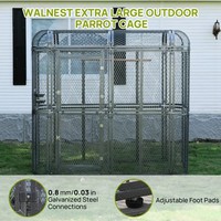 Large Walk-in Bird Cage Aviary for Parrot Macaw Finch Outdoor Metal Enclosure 8