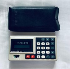 CASIO MINI AD-4145 Retro Electronic Calculator Rare Vintage White