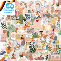 100 StüCk Boho Aufkleber Set Aesthetic Stickers Wasserfest FüR Laptop Fotoalbum