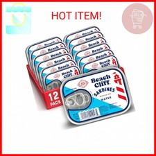 Beach Cliff Sardines in Water, 3.75 oz Can Pack of 12 - Wild Caught Sardines -