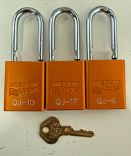 3x Keyed Alike, American Lock 1100 Series, 6-pin K401 Keyway, Non Key-Retaining