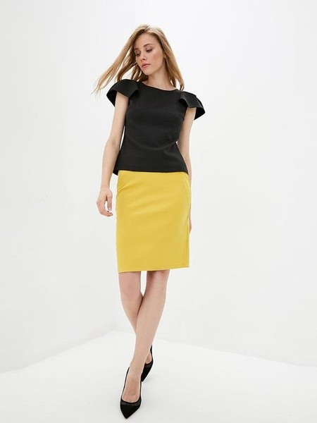 Women Escada Skirt Yellow Cotton 38