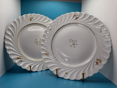 VINTAGE Haviland Limoges Aster d Or Porcelain Plates Set of 2