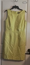 Tahari Arthur S. Levine Green Sleeveless Sheath Dress Women’s Size 10