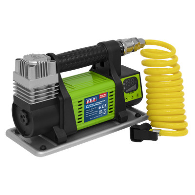Sealey 12V Digitaler Reifenfüller Mini Luftkompressor mit 2m Schlauch MAC04D
