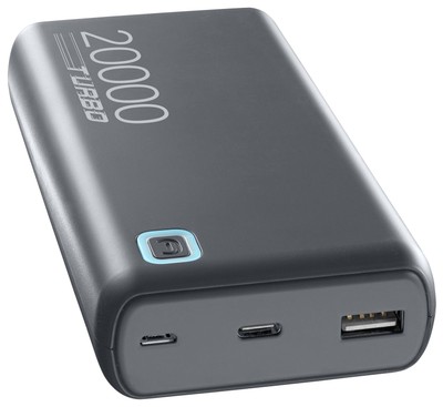 Cellular Line Essence Turbo 20000 mAh Powerbank USB Typ-C  Grau