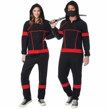 Ninja Fleece Jumpsuit Japanese Stealth Warrior Unisex Mens Womens Costume