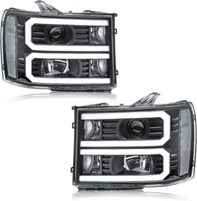 LED DRL Headlights for 2007-2013 GMC Sierra 1500 2500HD 3500HD No Classic Front
