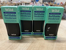 Wild Fresh Cotton and Sea Salt Refillable Deodorant 1.4 With Refill LOT OF 3