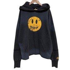 Drew House Mascot Deconstructed Hoodie, Size M, Dark Gray Unisex Women USED