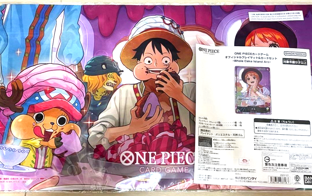 One Piece Card Official Playmat Whole Cake Island & Promo Nami