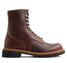 [4585] MENS RED WING LOGGER LEATHER BOOT IN B...