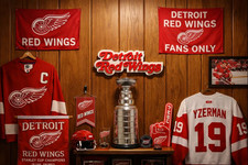 Detroit Red Wings Hockey HUGE 3D Sign -- Man Cave Shelf Display BIG