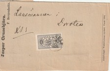 SVEZIA: #13, 4 öre copertina ufficiale, Lycksele 1894.