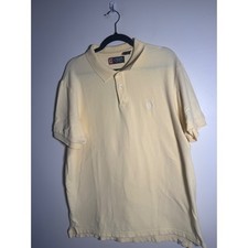 Men's Yellow Short Sleeve Chaps Polo Size Large