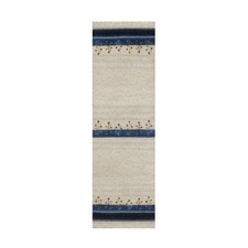2'6"x8'6" Ivory Hand Knotted Tree Design Modern Wool Runner Oriental Rug 92639