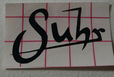 Suhr Headstock Logo - Premium Vinyl Die Cut Decal Guitar Project Replacement