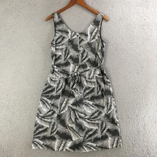 Gap Dress Womens XS Fit & Flare A-Line Sleeveless Tie Waist Pocket Casual Gray