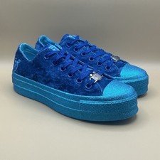 Plataforma Converse X Miley Cyrus All Star Lift Ox terciopelo azul - para mujer talla 7,5