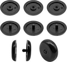Universal Fit Safety Belt Stopper Kit Snap-on Plastic Button To Color Black