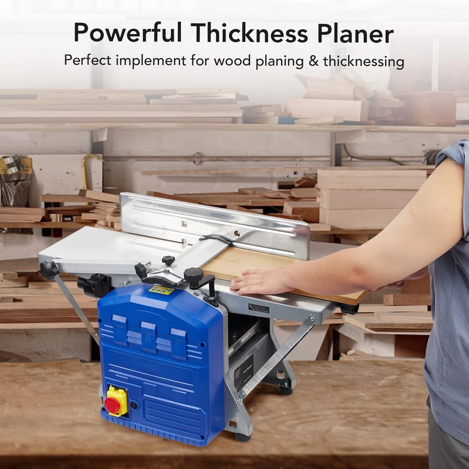Power Benchtop Planer 1250W Powerful Electric Planer Worktable Thickness Planer - Image 3 of 4