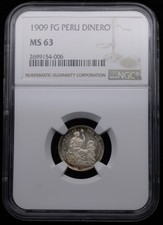 1909 FG Dinero Peru NGC MS 63 - Better / Semi Key Date