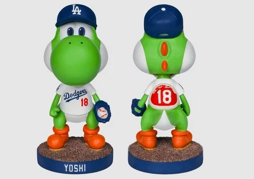 2026 Yoshi Los Angeles Dodgers Super Mario Bobblehead Nintendo Movie Presale NEW