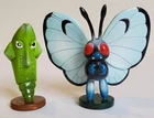 Pokémon Metapod and Butterfree TOMY 1999 Figures CGTSJ Vintage Figures Lot of 2