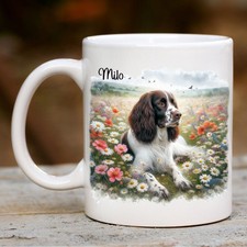 Personalised  Springer Spaniel Mug, Pet, Dog Lover, Gift Present