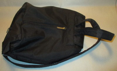 Esprit Black Backpack Style Bag, Zippers,Adjustable Straps, 10.5''x11''x 4''