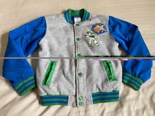 DISNEY Toy Story Snap Lined Varsity Jacket - Boys/Kids Size 5/6 - Gray/Blue