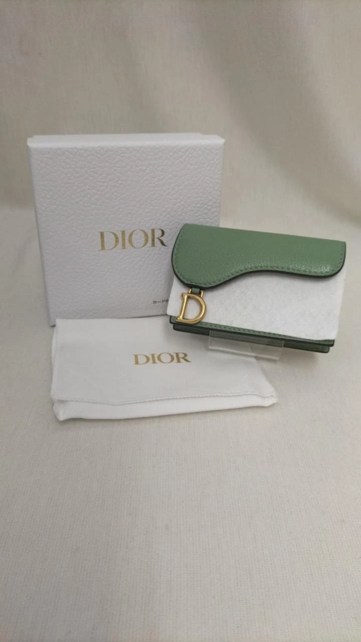Portefeuille compact Christian Dior couleur vert