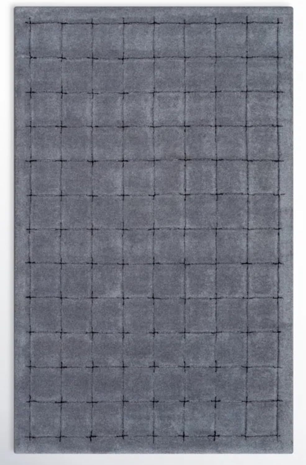 Mallory Hand Tufted Wool Area Rug, Checkered Nordic Design, Indoor Living Room,
