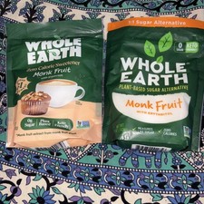 WHOLE EARTH Monk Fruit Sweetener with 12 Fl Oz (Pack of 2),