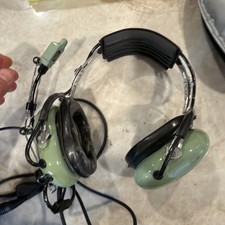 Vintage David Clark H10-40 Aviation Pilots Headset M-4 Mic Dual Plug Tested