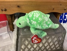 TY Beanie Baby - SUNRISE the Green Turtle 7"...NEW with Mint Tags