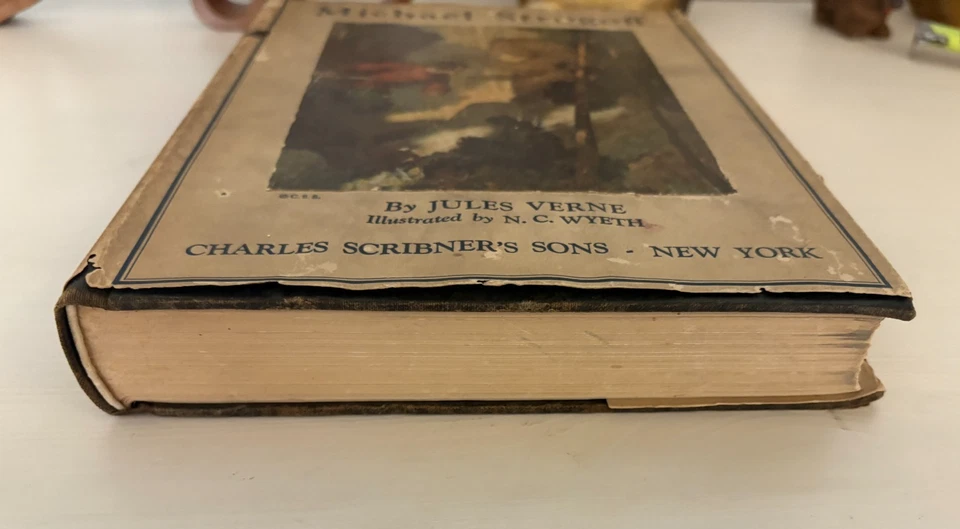 Jules Verne, NC Wyeth 1st Ed 1927 Michael Strogoff A Courier of the Czar HC w/DC Foto 3 de 4