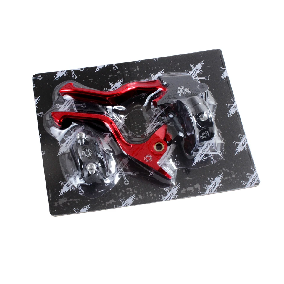 Red Easy Pull Clutch Brake Hand Levers for Harley 18-24 Softail FXST FXBB FXLRST Foto 2 de 4