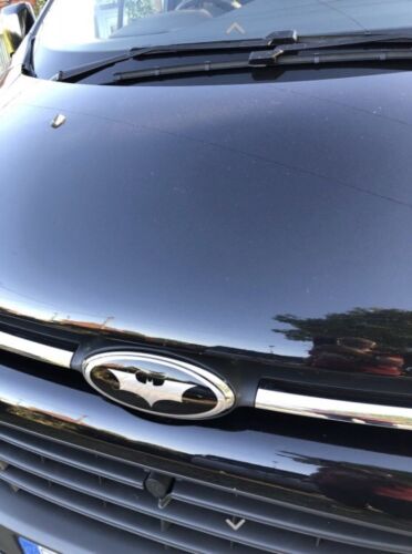 Ford Badge Dark Knight Batman Front Rear Car Sticker Vinyl Overlay Focus Fiesta - Picture 1 of 10