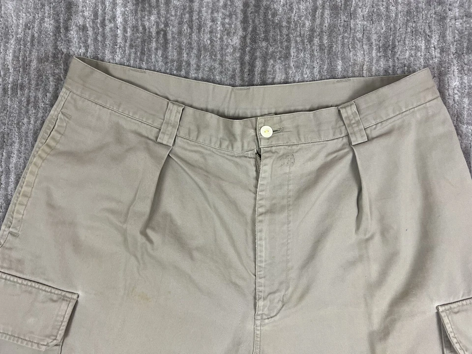 Shorts masculinos Nautica 36W bege carga casual ao ar livre - Imagem 2 de 4